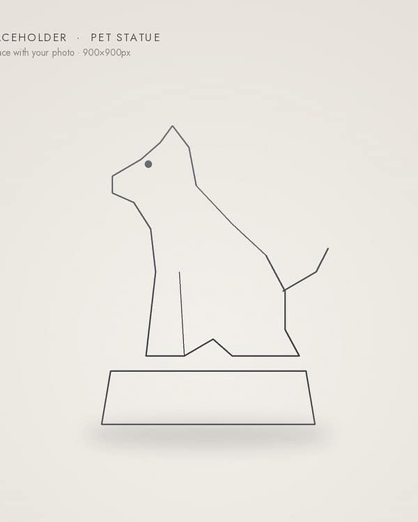 3D-printed statue of a dog