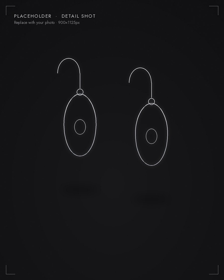 Detail of handmade earrings